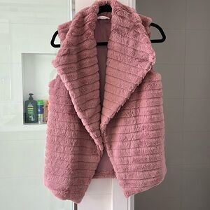 THML faux fur pink vest, XS, perfect condition